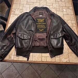 Vintage Avirex Leather type A-2 Flight Bomber Jacket